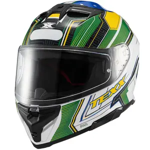 Imagem 2 de Capacete Texx Kaiman Flag Brasil - Branco