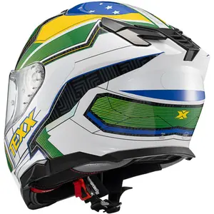 Imagem 4 de Capacete Texx Kaiman Flag Brasil - Branco