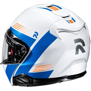 Imagem 3 de Capacete HJC RPHA 91 Abbes - Branco/Azul/Laranja (Articulado)
