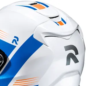 Imagem 6 de Capacete HJC RPHA 91 Abbes - Branco/Azul/Laranja (Articulado)
