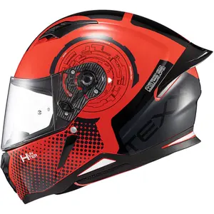 Capacete Texx Hunter Draco - Preto/Vermelho/Cinza