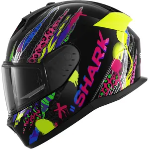 Imagem 2 de Capacete Shark D-Skwal 3 Fawn KVY - Preto/Roxo/Amarelo