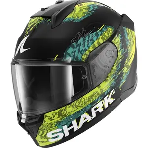 Capacete Shark D-Skwal 3 Speed Vib KGB - Preto/Verde/Azul