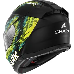 Imagem 4 de Capacete Shark D-Skwal 3 Speed Vib KGB - Preto/Verde/Azul
