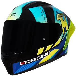Imagem 3 de Capacete Origine Pista Kaisen - Amarelo/Azul/Preto