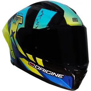 Imagem 4 de Capacete Origine Pista Kaisen - Amarelo/Azul/Preto