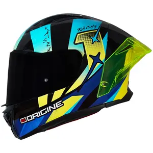 Capacete Origine Pista Kaisen - Amarelo/Azul/Preto