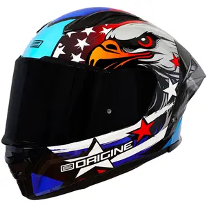 Imagem 3 de Capacete Origine Pista Eagle - Azul/Preto