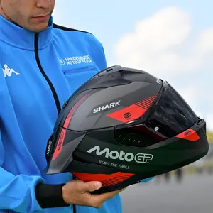 Imagem 6 de Capacete Shark Skwal Cup Moto GP KAR - Preto/Cinza/Vermelho Fosco