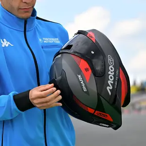 Imagem 8 de Capacete Shark Skwal Cup Moto GP KAR - Preto/Cinza/Vermelho Fosco