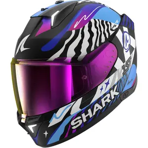 Capacete Shark Skwal I3 Speed Fancy KWB - Preto/Branco/Azul