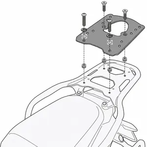 Imagem 1 de Rack Givi SR9228BR Monolock/Monokey para CFMOTO 700 MT ADV (apartir de 2025)