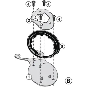Imagem 2 de Flange para Bolsa de Tanque Givi Tanklock CFMOTO 450 MT (apartir de 2024) - BF89BR