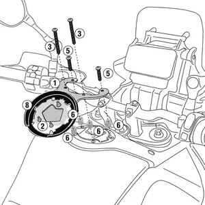 Imagem 3 de Flange para Bolsa de Tanque Givi Tanklock CFMOTO 450 MT (apartir de 2024) - BF89BR