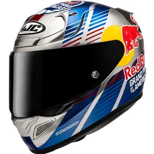 Capacete HJC RPHA 12 Austin GP II - Prata/Azul (Tri-Composto)