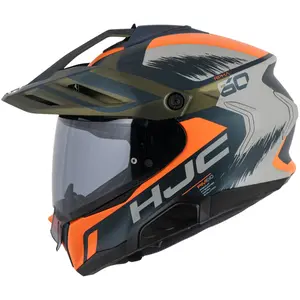 Imagem 2 de Capacete HJC RPHA 60 Quid - Azul/Laranja/Verde/Cinza Fosco (Tri-Composto)