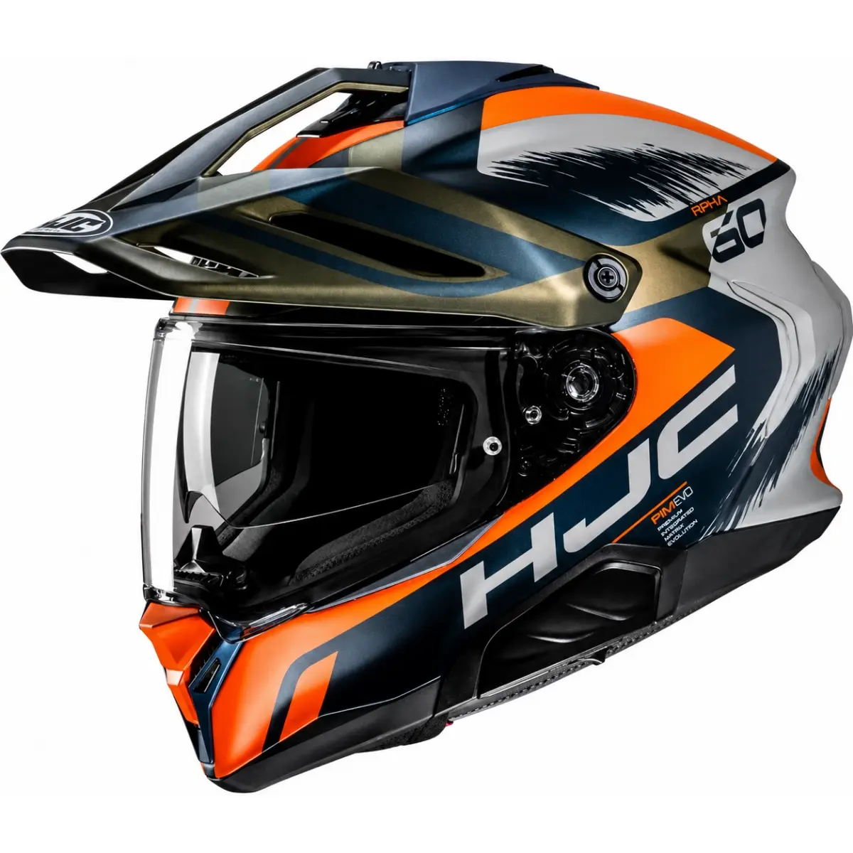 Capacete HJC RPHA 60 Quid - Azul/Laranja/Verde/Cinza Fosco (Tri