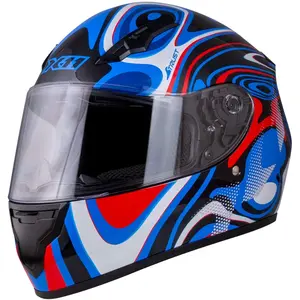 Capacete X11 Trust Spiral - Azul/Branco/Vermelho
