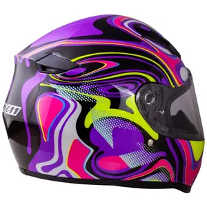 Imagem 3 de Capacete X11 Trust Spiral - Roxo/Rosa/Verde Neon
