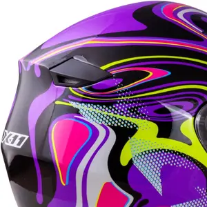 Imagem 4 de Capacete X11 Trust Spiral - Roxo/Rosa/Verde Neon