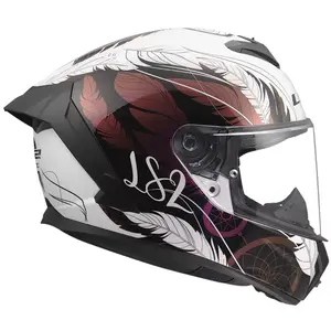 Imagem 2 de Capacete LS2 Rapid III Boho - Branco/Preto/Rosa