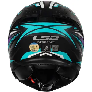 Imagem 8 de Capacete LS2 Stream 2 Firefly - Azul/Roxo Fosco
