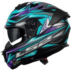 Capacete LS2 Stream 2 Firefly - Azul/Roxo Fosco