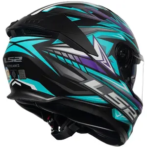 Imagem 7 de Capacete LS2 Stream 2 Firefly - Azul/Roxo Fosco