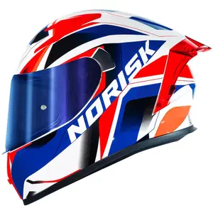 Capacete Norisk Flow Pulse - Branco/Azul/Vermelho