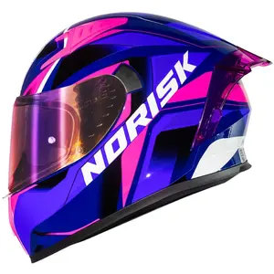 Capacete Norisk Flow Pulse - Preto/Azul/Rosa