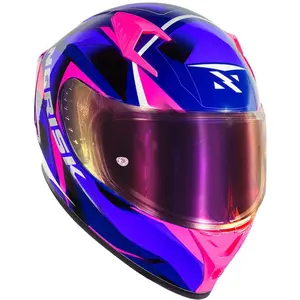 Imagem 4 de Capacete Norisk Flow Pulse - Preto/Azul/Rosa