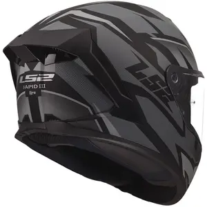 Imagem 5 de Capacete LS2 Rapid III Xtrem - Preto/Cinza Fosco