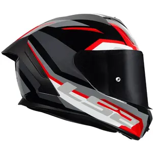 Imagem 2 de Capacete LS2 Rapid III Hyper - Preto/Vermelho