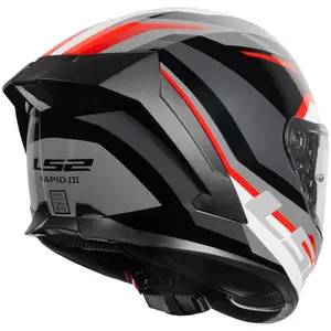 Imagem 8 de Capacete LS2 Rapid III Hyper - Preto/Vermelho