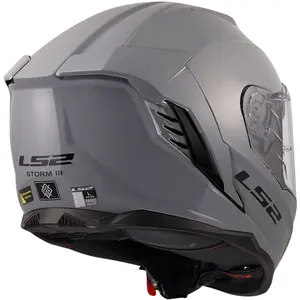 Imagem 8 de Capacete LS2 Storm III Monocolor - Cinza Nardo