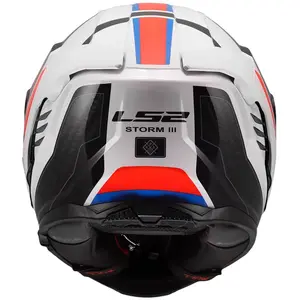 Imagem 10 de Capacete LS2 Storm III Sporty - Branco/Azul/Vermelho