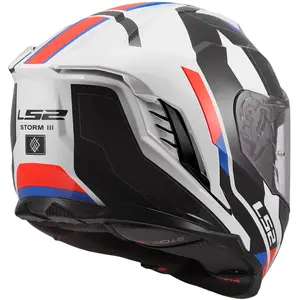 Imagem 8 de Capacete LS2 Storm III Sporty - Branco/Azul/Vermelho