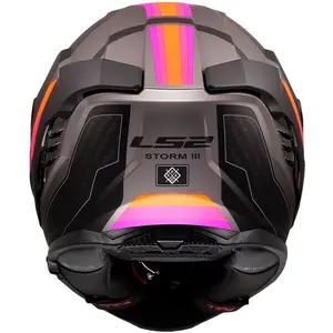 Imagem 9 de Capacete LS2 Storm III Sporty - Cinza/Roxo