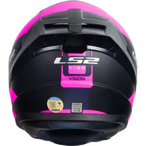 Imagem 9 de Capacete LS2 Vigo Vision - Azul Navy/Rosa Fosco