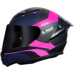 Capacete LS2 Vigo Vision - Azul Navy/Rosa Fosco
