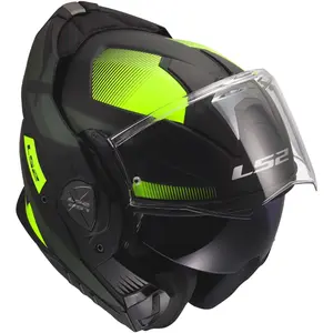 Imagem 5 de Capacete LS2 Advant X FF901 Nova - Preto/Amarelo Fosco (Articulado)