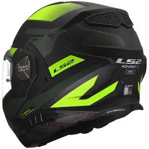 Imagem 6 de Capacete LS2 Advant X FF901 Nova - Preto/Amarelo Fosco (Articulado)