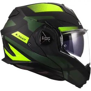 Imagem 2 de Capacete LS2 Advant X FF901 Nova - Preto/Amarelo Fosco (Articulado)