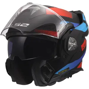 Imagem 6 de Capacete LS2 Advant X FF901 Nova - Preto/Vermelho/Azul (Articulado)