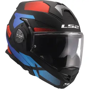 Imagem 4 de Capacete LS2 Advant X FF901 Nova - Preto/Vermelho/Azul (Articulado)