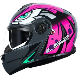 Capacete LS2 Strobe 2 FF908 Tribal - Rosa (Articulado)