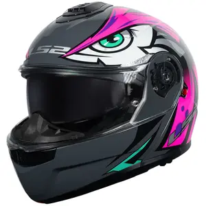 Imagem 5 de Capacete LS2 Strobe 2 FF908 Tribal - Rosa (Articulado)