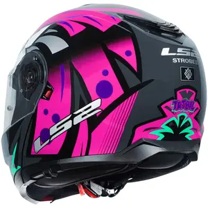 Imagem 9 de Capacete LS2 Strobe 2 FF908 Tribal - Rosa (Articulado)
