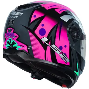 Imagem 10 de Capacete LS2 Strobe 2 FF908 Tribal - Rosa (Articulado)