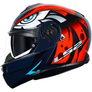 Capacete LS2 Strobe 2 FF908 Tribal - Laranja (Articulado)